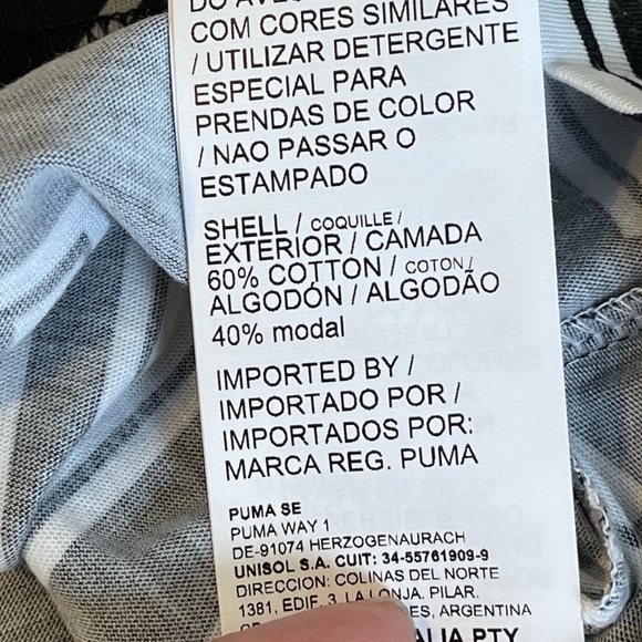 NWT PUMA Cropped Drycell Logo Sport Tee in Black, White, and Gray - Picture 5 of 6